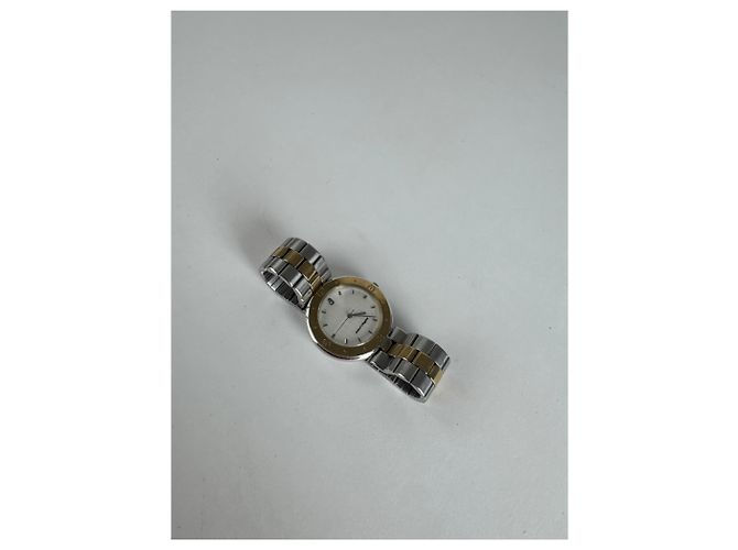 Orologio in acciaio vintage Courreges argento / oro - vista 8