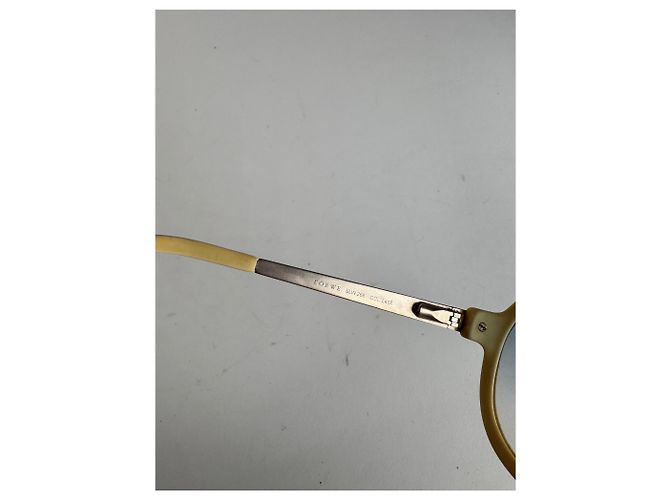 Vintage Loewe Madrid Flieger-Sonnenbrille weiß Beige - Ansicht 4