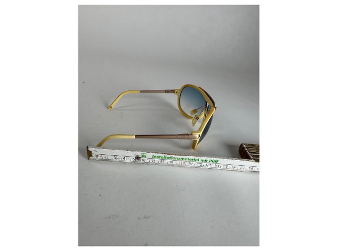 Vintage Loewe Madrid Flieger-Sonnenbrille weiß Beige - Ansicht 7