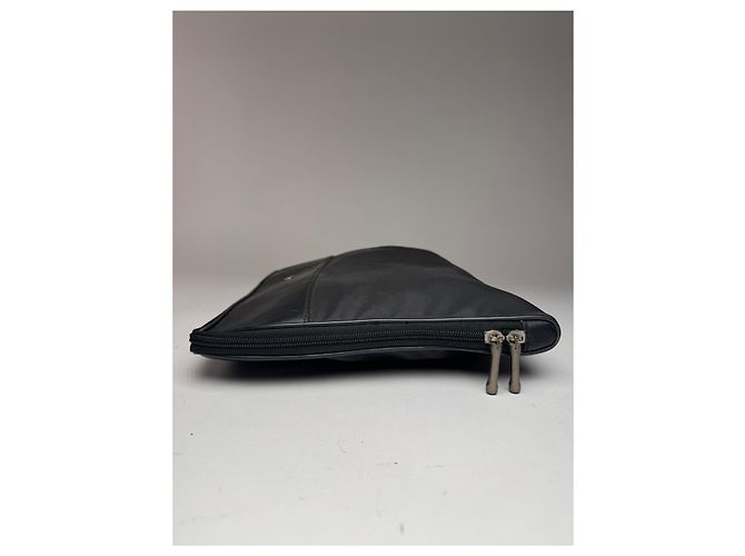 Triomphe Céline Clutch in pelle vintage Celine Paris nera Nero - vista 6