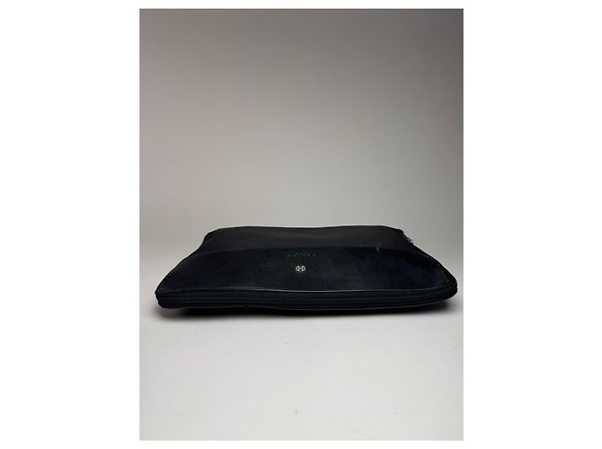 Triomphe Céline Clutch in pelle vintage Celine Paris nera Nero - vista 7