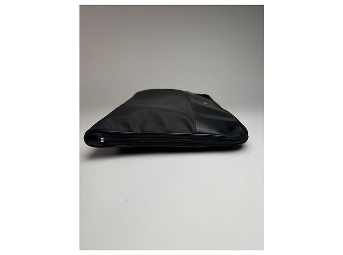 Triomphe Céline Clutch in pelle vintage Celine Paris nera Nero - vista 8