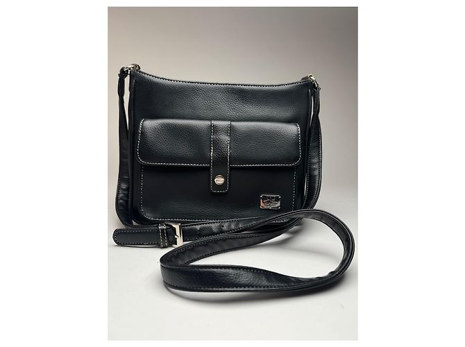 Vintage Courreges Paris Leder Tasche Schwarz - Ansicht 13