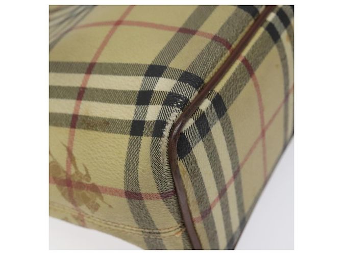 Borsa Tote Burberry Nova Check in pelle PVC beige Auth 113447 - vista 14