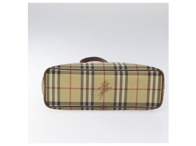 Borsa Tote Burberry Nova Check in pelle PVC beige Auth 113447 - vista 5