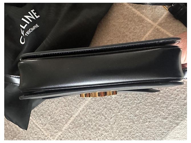 Classic Box Borsa Céline Triomphe in pelle nera Nero - vista 7
