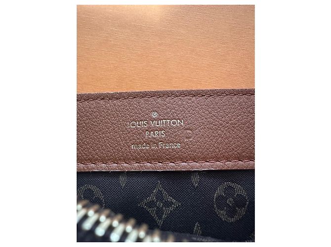 Citadines Louis Vuitton Borsa Dauphine Soft MM Pelle Camel Cammello - vista 10