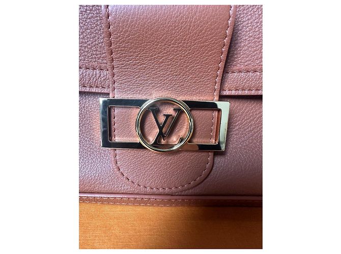 Citadines Louis Vuitton Borsa Dauphine Soft MM Pelle Camel Cammello - vista 5