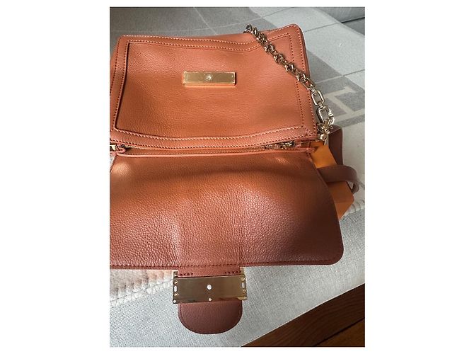 Citadines Louis Vuitton Borsa Dauphine Soft MM Pelle Camel Cammello - vista 7