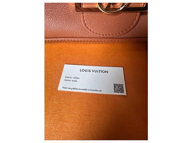 Citadines Louis Vuitton Borsa Dauphine Soft MM Pelle Camel Cammello - vista 9