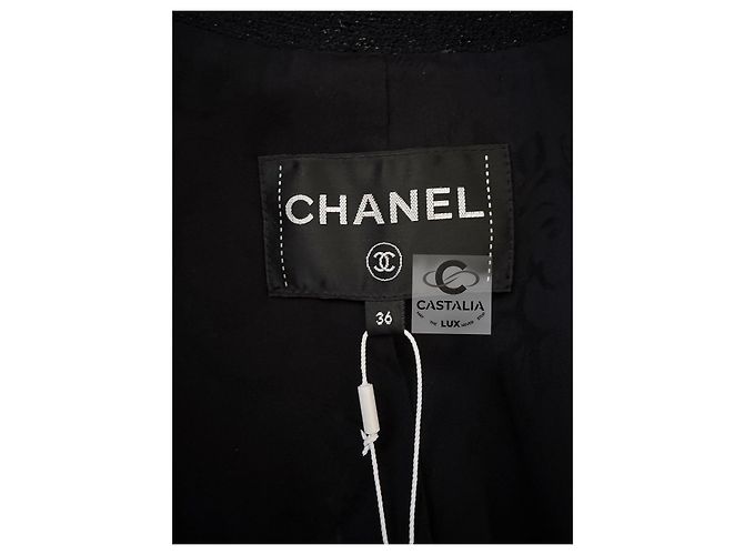 Chanel Neue Ikonische La Pausa Shimmer Tweed Jacke 36 FR Marineblau - Ansicht 13