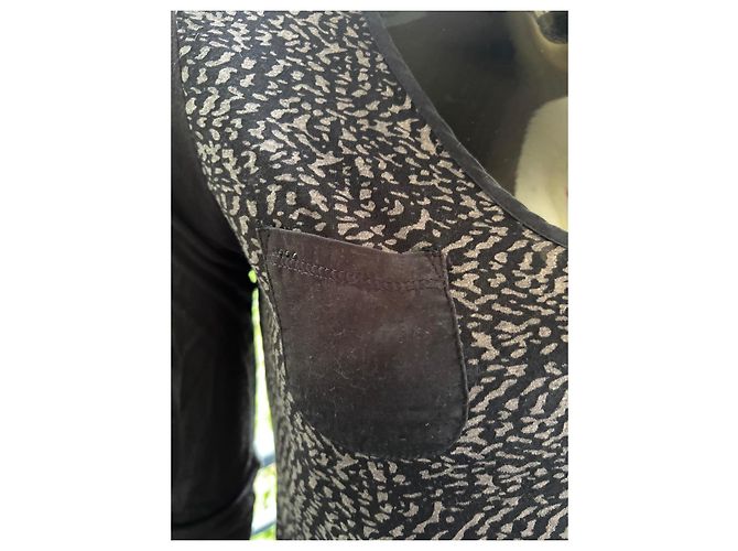 Autre Marque T-shirt nera a maniche lunghe con libellula in strass Nero - vista 3