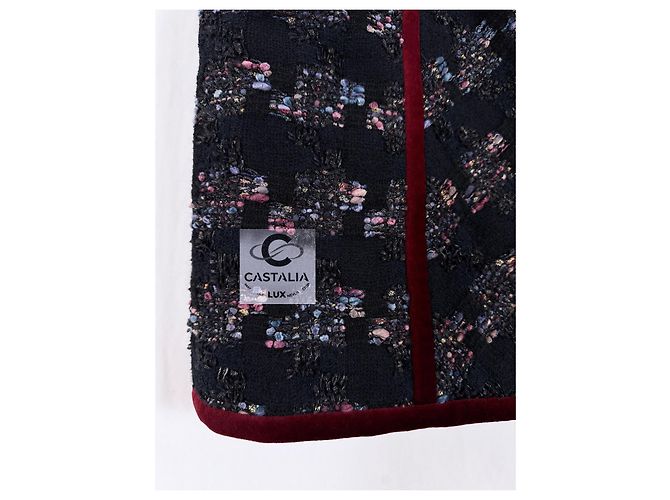 Chanel Falda de tweed Lesage estilo Keira Knightley 34 FR Negro - vista 9