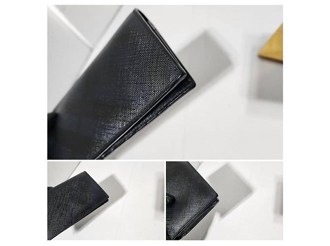 Portafoglio lungo bi-fold Burberry Cavendish blu navy/nero - vista 5