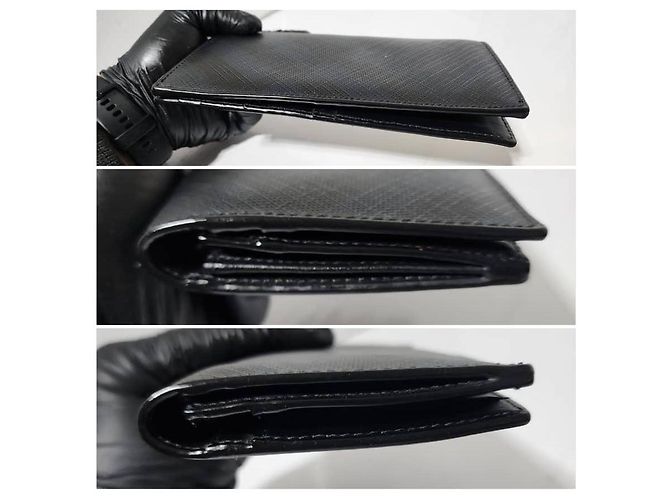 Portafoglio lungo bi-fold Burberry Cavendish blu navy/nero - vista 6