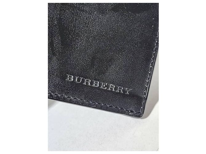 Portafoglio lungo bi-fold Burberry Cavendish blu navy/nero - vista 9