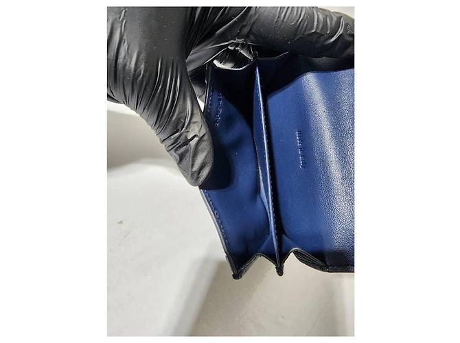 Céline CELINE Cartera multifuncional pequeña de piel de ternera granulada azul marino - vista 8