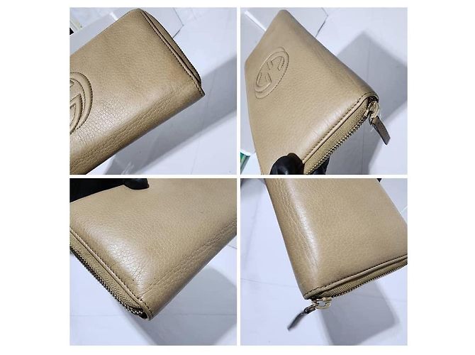 Cartera Continental Gucci Soho GG Logo Beige - vista 10
