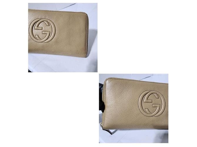Cartera Continental Gucci Soho GG Logo Beige - vista 4
