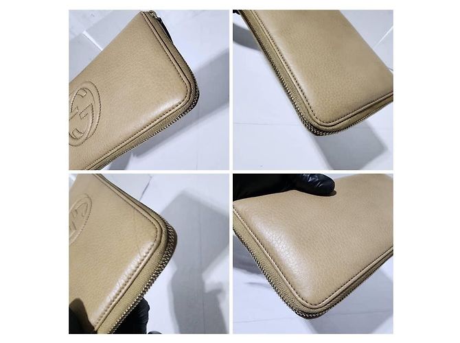 Cartera Continental Gucci Soho GG Logo Beige - vista 8