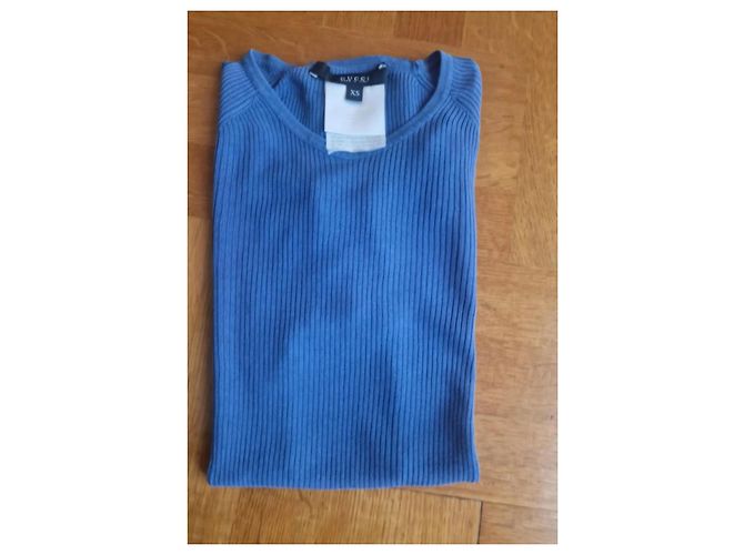 Top Gucci de seda azul - vista 5
