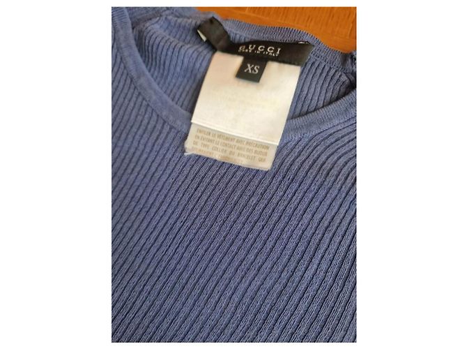 Top Gucci de seda azul - vista 6