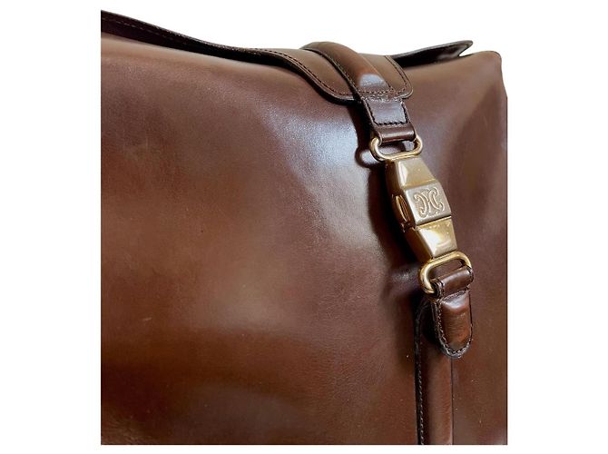 Borsa a mano Céline Triomphe in pelle marrone - vista 11