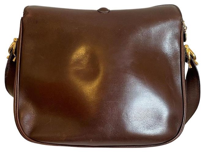 Borsa a mano Céline Triomphe in pelle marrone - vista 12