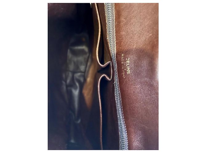 Borsa a mano Céline Triomphe in pelle marrone - vista 13