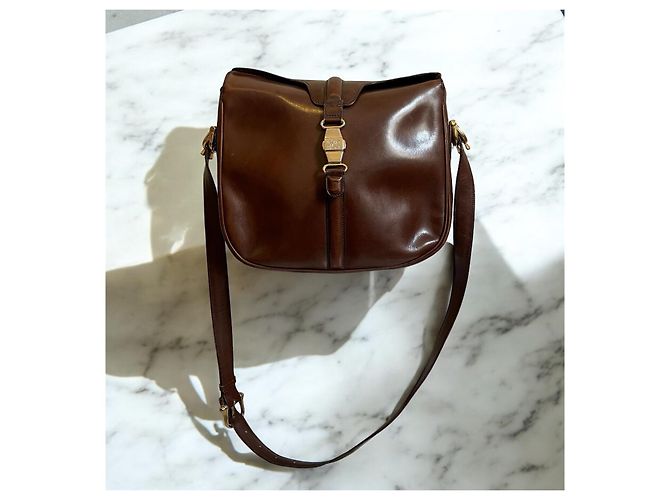 Borsa a mano Céline Triomphe in pelle marrone - vista 16