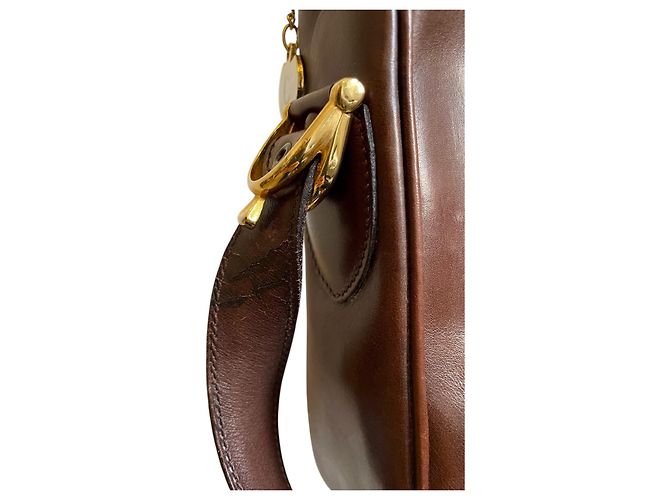 Borsa a mano Céline Triomphe in pelle marrone - vista 8