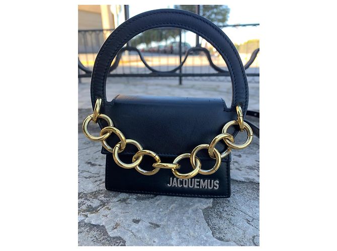 Borsa a mano Jacquemus in pelle nera Nero - vista 2