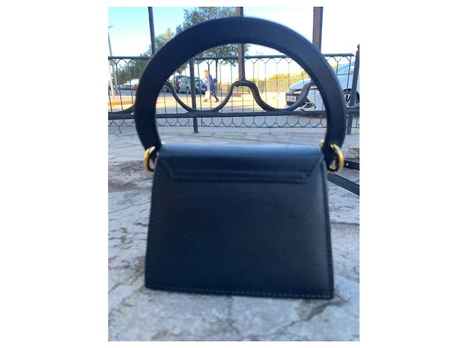 Borsa a mano Jacquemus in pelle nera Nero - vista 7