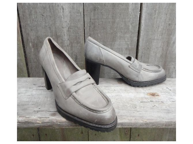 Paraboot Mokassins mit Absatz Grau Leder - Ansicht 2