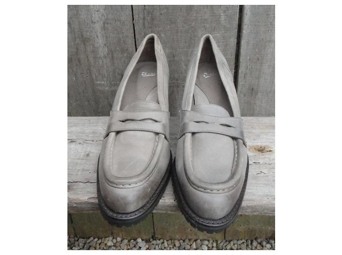 Paraboot Mokassins mit Absatz Grau Leder - Ansicht 3