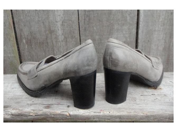Paraboot Mokassins mit Absatz Grau Leder - Ansicht 4