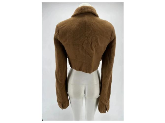 Acne Brown Wool Cropped Jacket - view 2