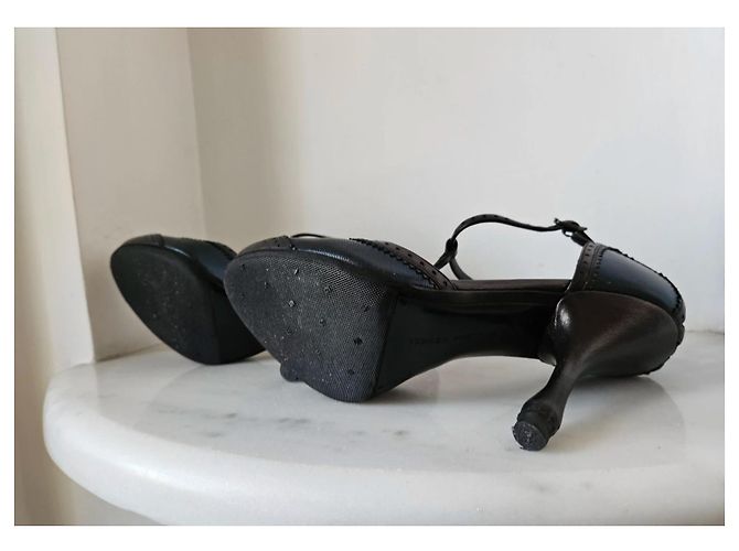 Décolleté Bottega Veneta in pelle nera Nero - vista 10
