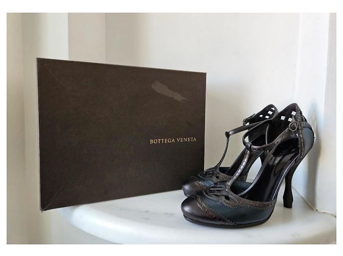 Décolleté Bottega Veneta in pelle nera Nero - vista 12