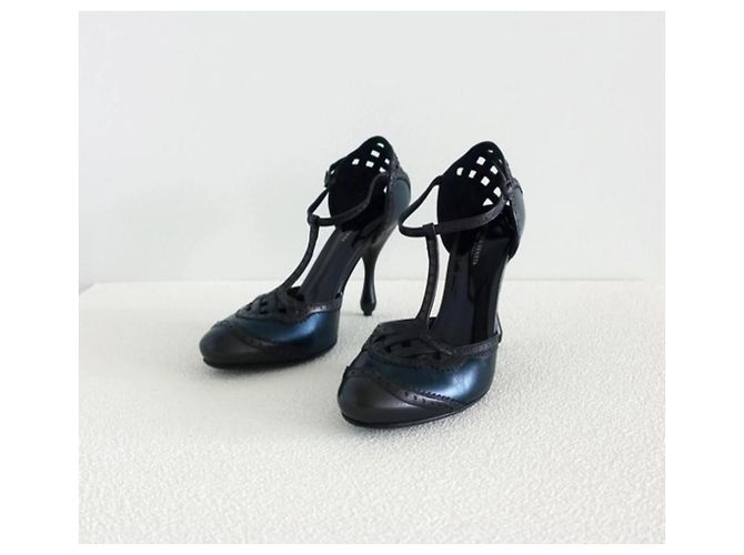 Décolleté Bottega Veneta in pelle nera Nero - vista 2