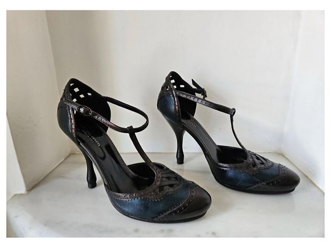 Décolleté Bottega Veneta in pelle nera Nero - vista 3