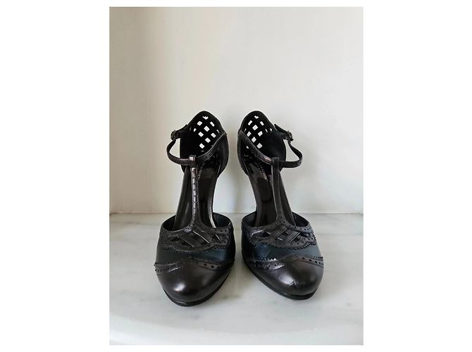 Décolleté Bottega Veneta in pelle nera Nero - vista 4