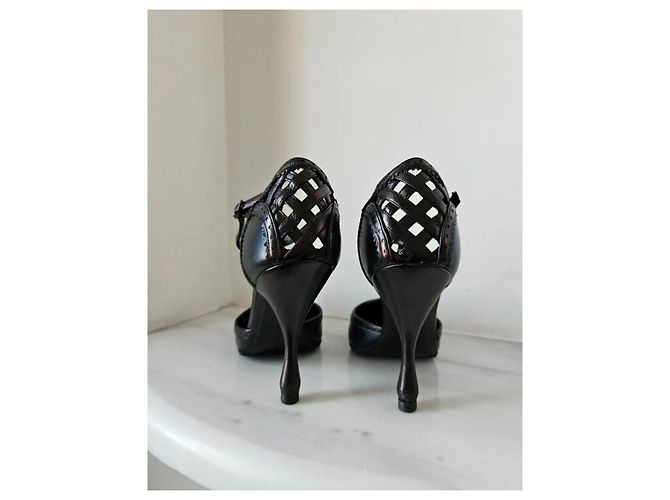 Décolleté Bottega Veneta in pelle nera Nero - vista 6