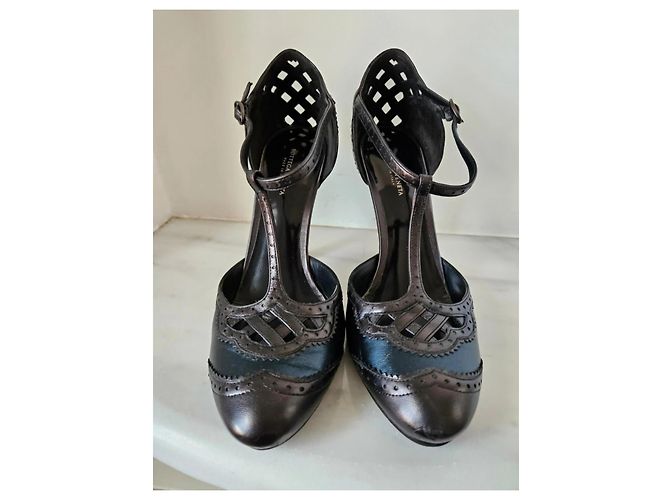 Décolleté Bottega Veneta in pelle nera Nero - vista 7