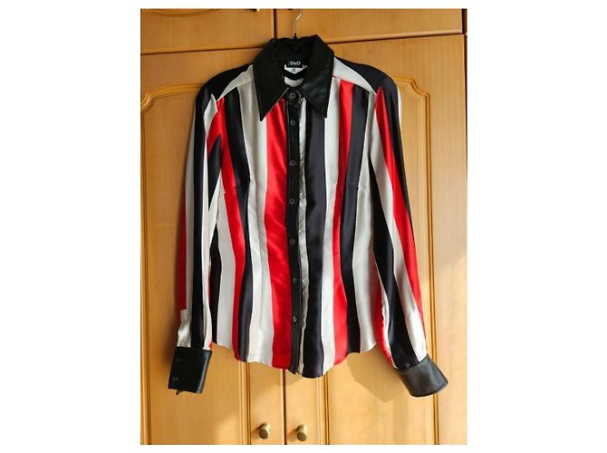 Camisa de seda Dolce & Gabbana con detalles de cuero Multicolor - vista 8