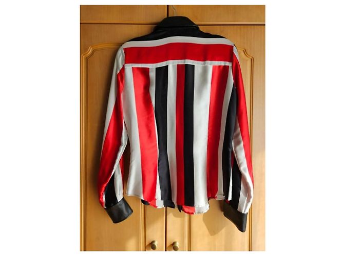 Camisa de seda Dolce & Gabbana con detalles de cuero Multicolor - vista 9