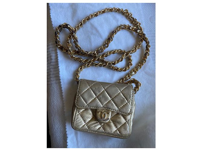 Chanel Mini Tasche Leder Gold Golden - Ansicht 2