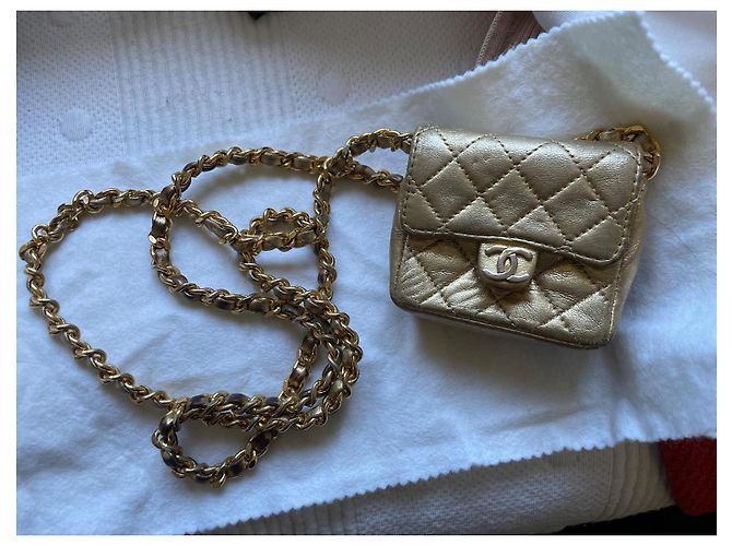 Chanel Mini Tasche Leder Gold Golden - Ansicht 3