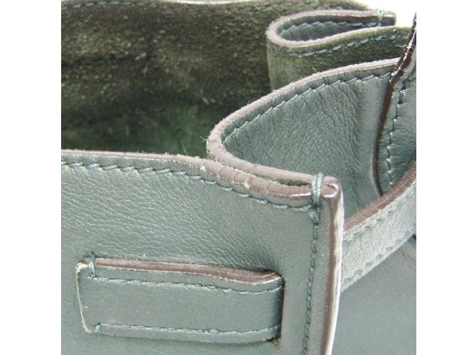 Céline Celine Big Bag Damen Leder Schultertasche Khaki - Ansicht 10