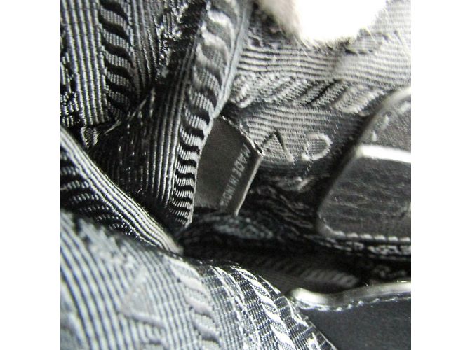 Borsa in pelle da uomo Prada nera Nero - vista 14